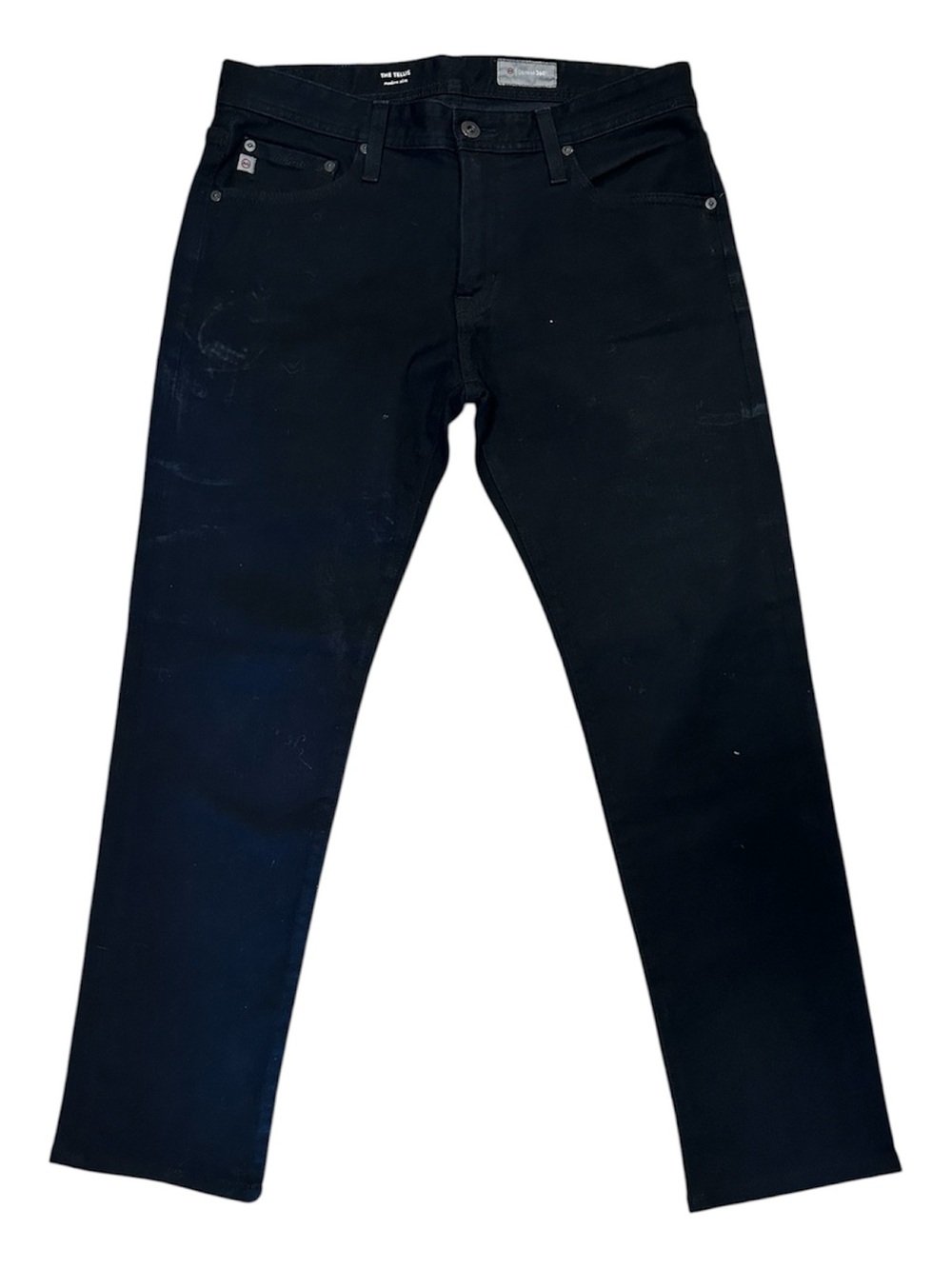 Ag Adriano Goldschmied Black Slim Straight Jeans